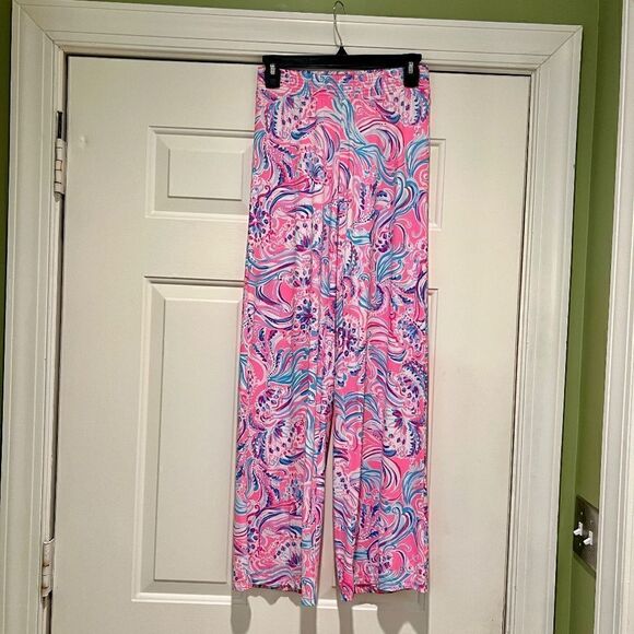 Lilly Pulitzer Lorena Breezy Palazzo Pant Prosecco Pink Don't Be Jelly Size XXS